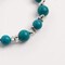 Earth&#x27;s Jewels Semi-Precious Dyed Turquoise Stretch Bracelet, Donut Spacer Beads
